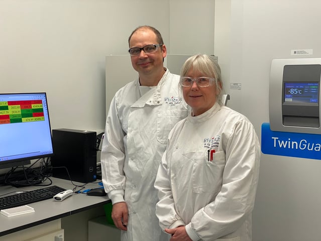 Dr. Andy Herbert, Co-Founder & CTO, and Dr. Elizabeth Blackburn, Principal Scientist at Invizius