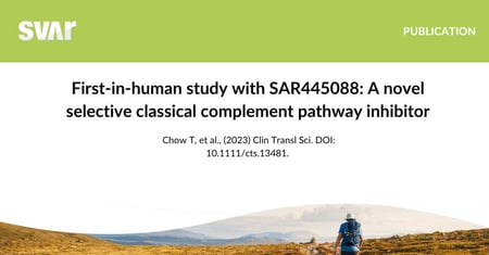First-in-human study with SAR445088: A novel selective classical complement pathway inhibitor