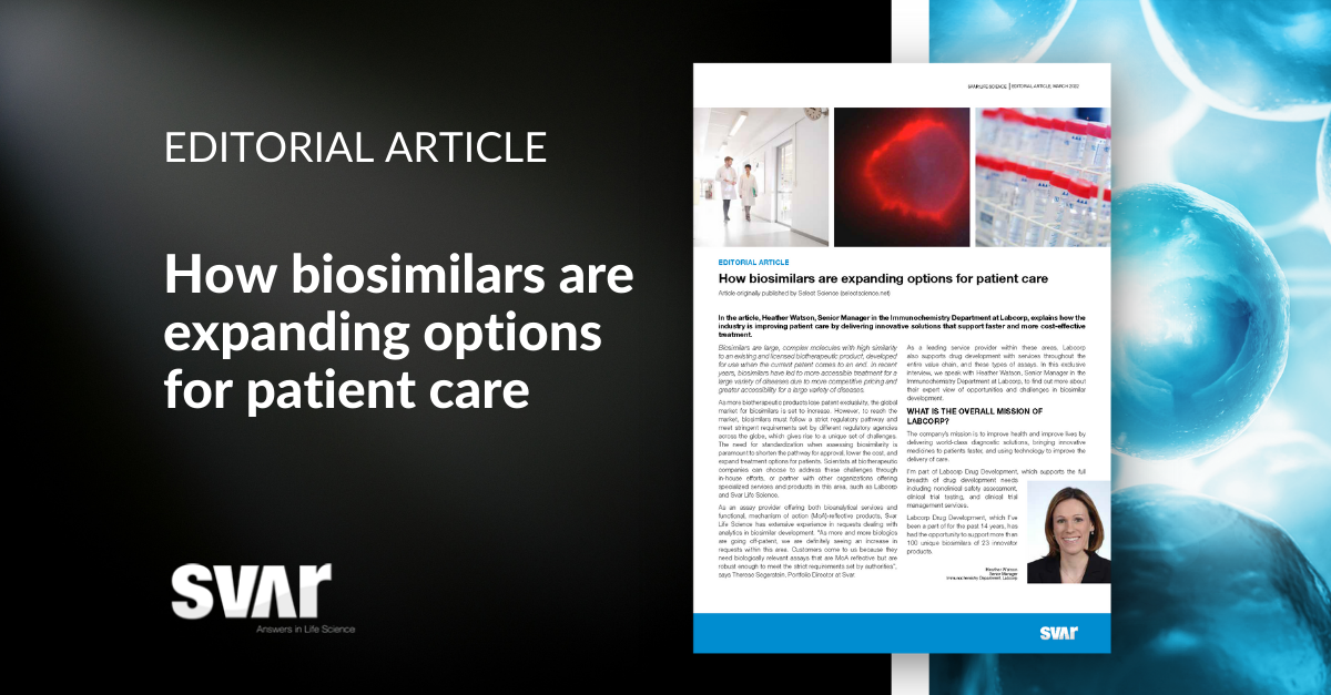 Editorial Article: How biosimilars are expanding options for patient care