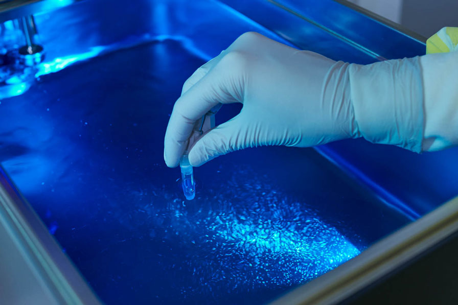 Svar-Life-Science-iLite-cell-based-reporter-gene-assays-cells-thawing-in-blue-colored-water-bath-1-1